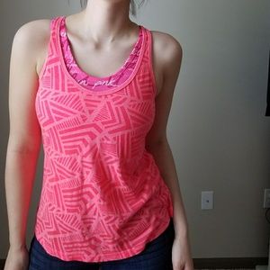 Salmon Razorback Sport Tank w/ Geometric